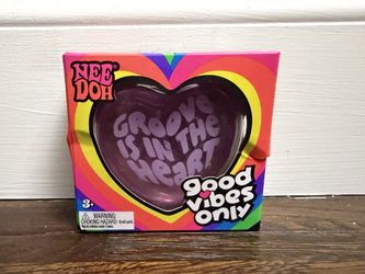 NeeDoh Good Vibes Only Purple Groove Is in the Heart Squishy Fidget Toy New
