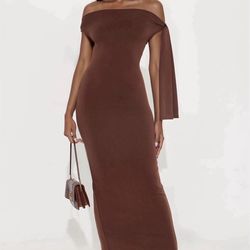 Brown fashion nova dress