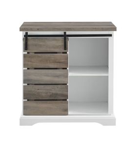Farmhouse Sliding Barn Door Accent Cabinet