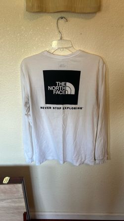 North face long sleeve white size small