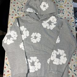 Denim Tears Grey Pullover Hoodie Size M
