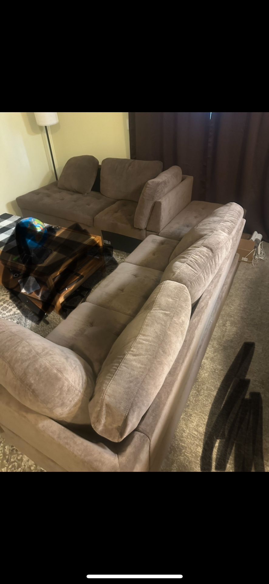 Chocolate Brown 9 seat couch