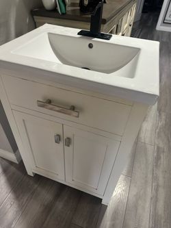 Bathroom vanity with faucet OBO