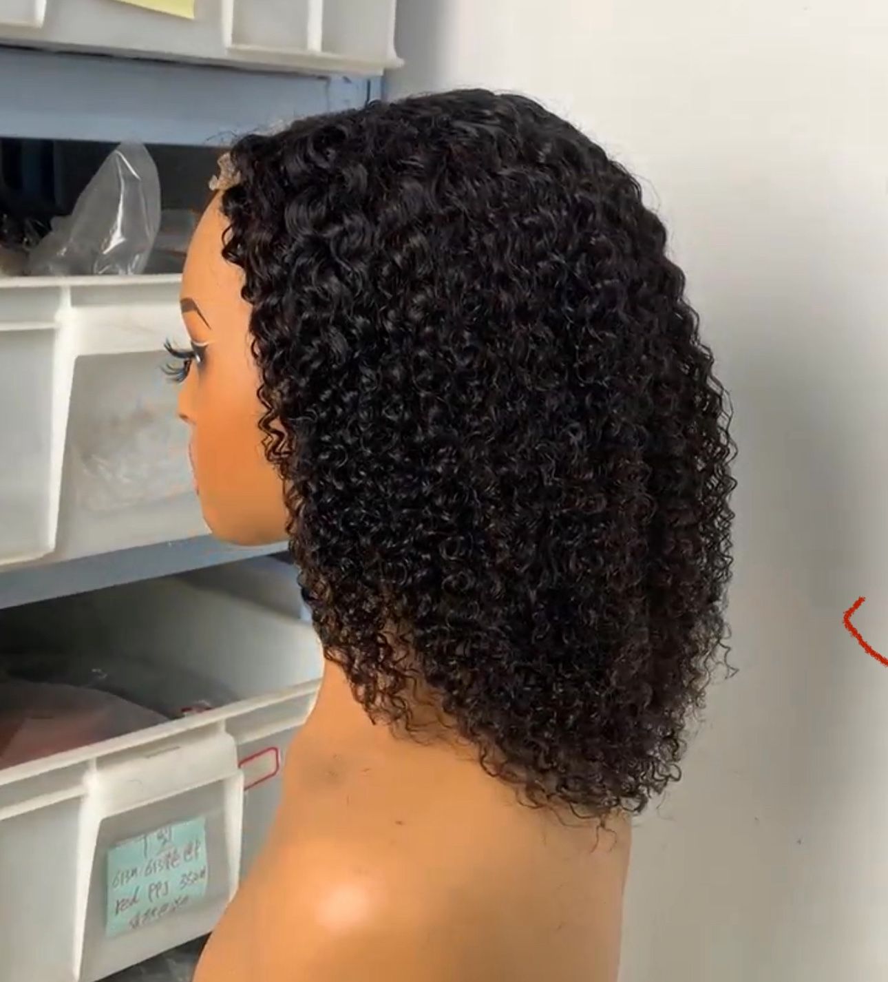 12” Kinky Curly Humain Hair