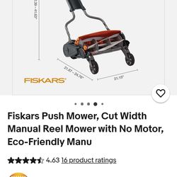 Fiskar push lawn mower