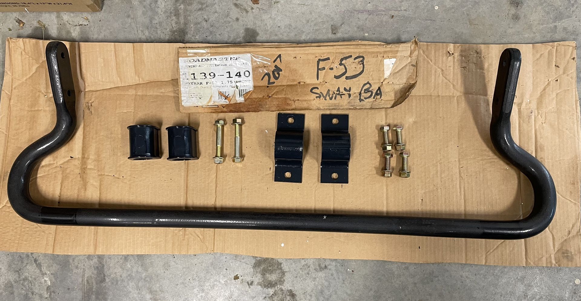 ROADMASTER SWAY BAR KIT1139-140 F-53 1.75 FRONT