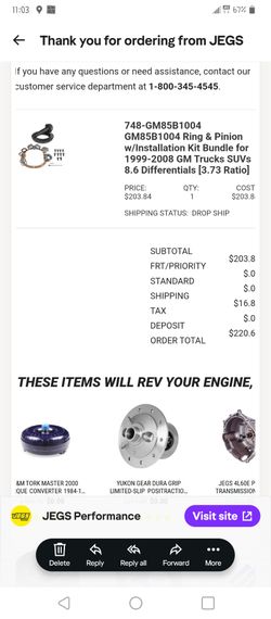 GM 8.6 3.73 Ring and Pinion Gear with Master Bearing Kit