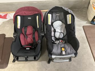 Britax & Chicco Infant Car Seats with Bases – Excellent Condition