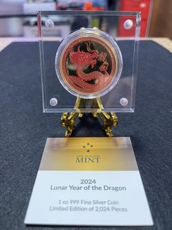 2024 Year Of The Dragon 1oz Pure Silver .999