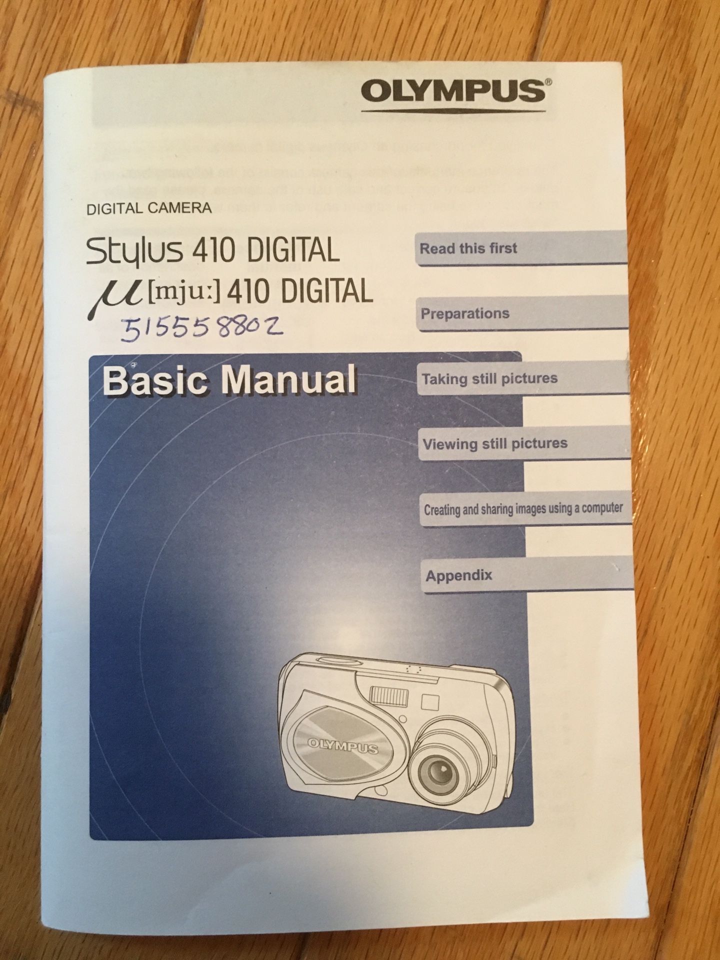 Olympus Stylus 410 manual with quick start guide-free