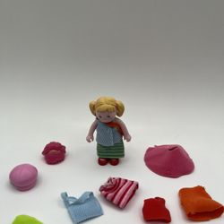 HABERMAAB GMBH Miniature Doll with 8 Accesorios. Made In Germany 96476
