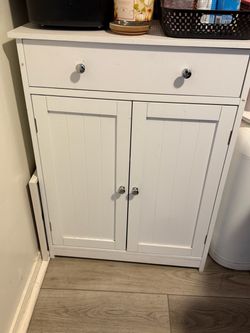 White storage cabinet