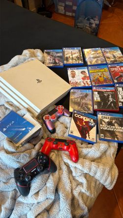PS4 Pro (Glacier White, 1TB) — Complete Setup w/ SCUF Controller + 12 Games — $500