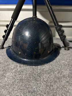Navy blue carbon fiber hard hat