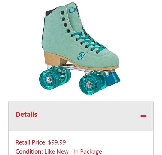 Size 8 Candi GRL Carlin Womens Artistic Roller Skates
