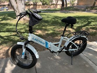 LECTRIC White n Blue Electric Bike
