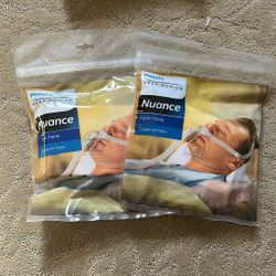 Philips Respironics Nuance Gel Nasal Pillow Mask – REF 1106194, 2 Pack, No Headgear, New