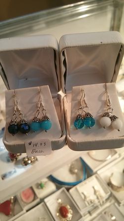 Sterling silver crystal earrings