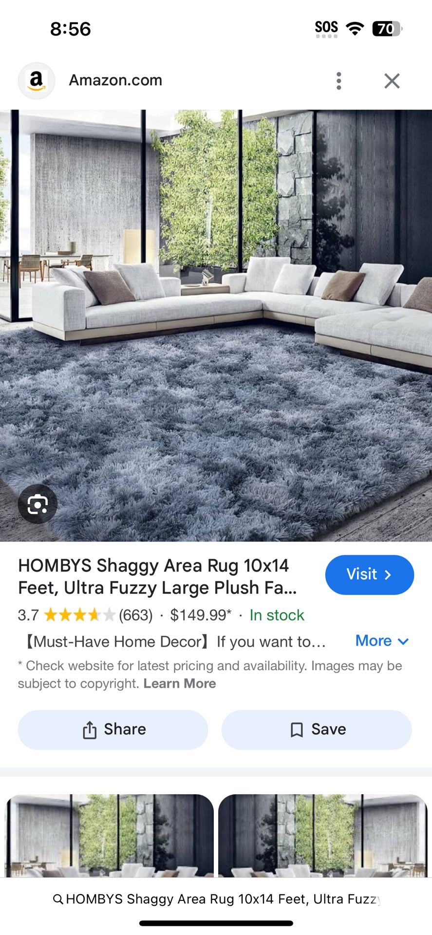 New 10x14ft Gray Area Rug