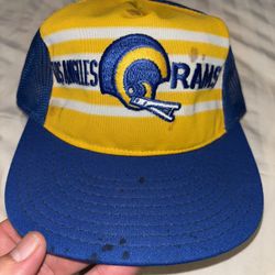 Vintage Los Angeles Rams Hat SnapBack With Stains 