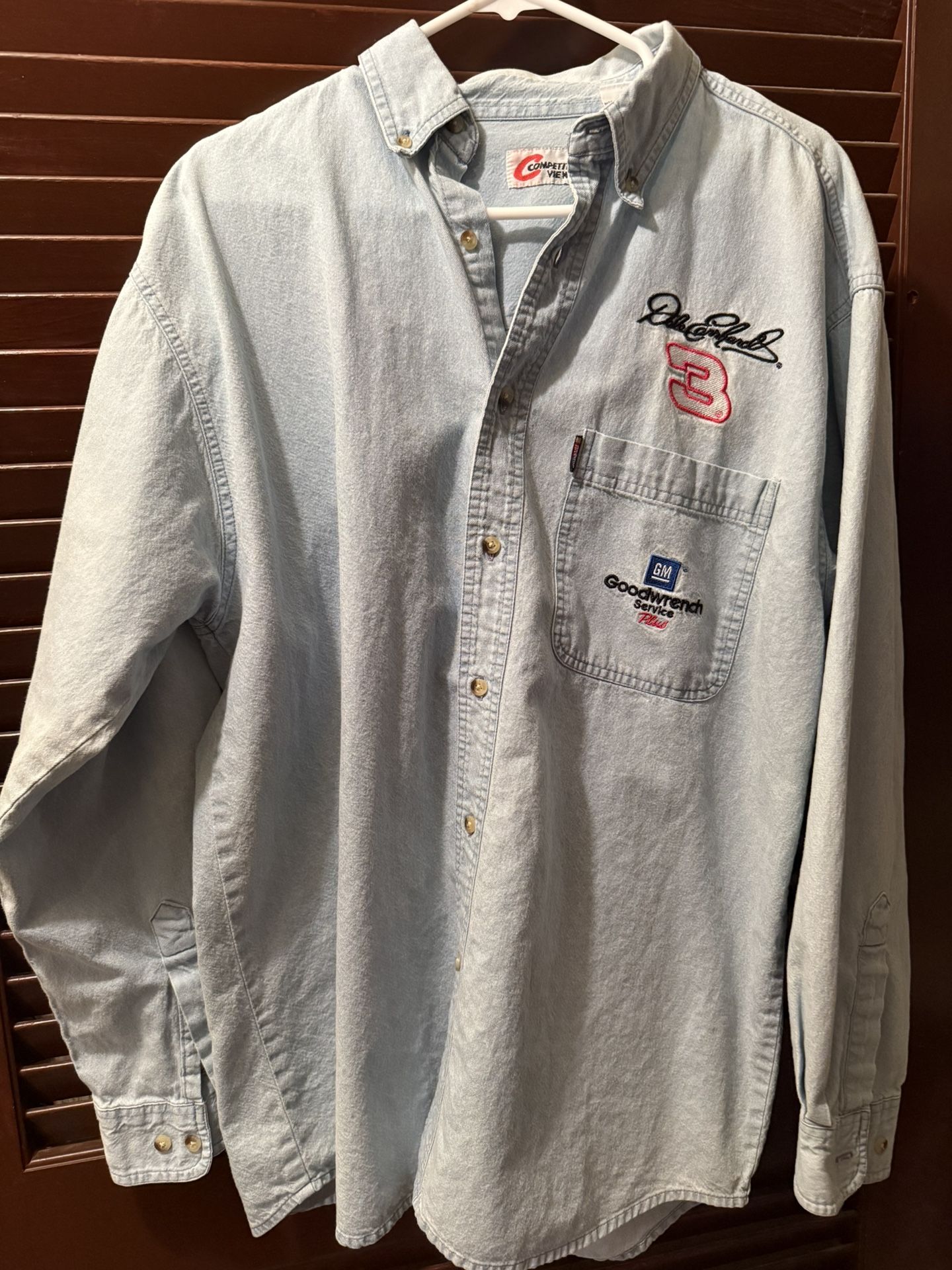 Dale Earnhardt Sr Long Sleeved Denim Short - Large