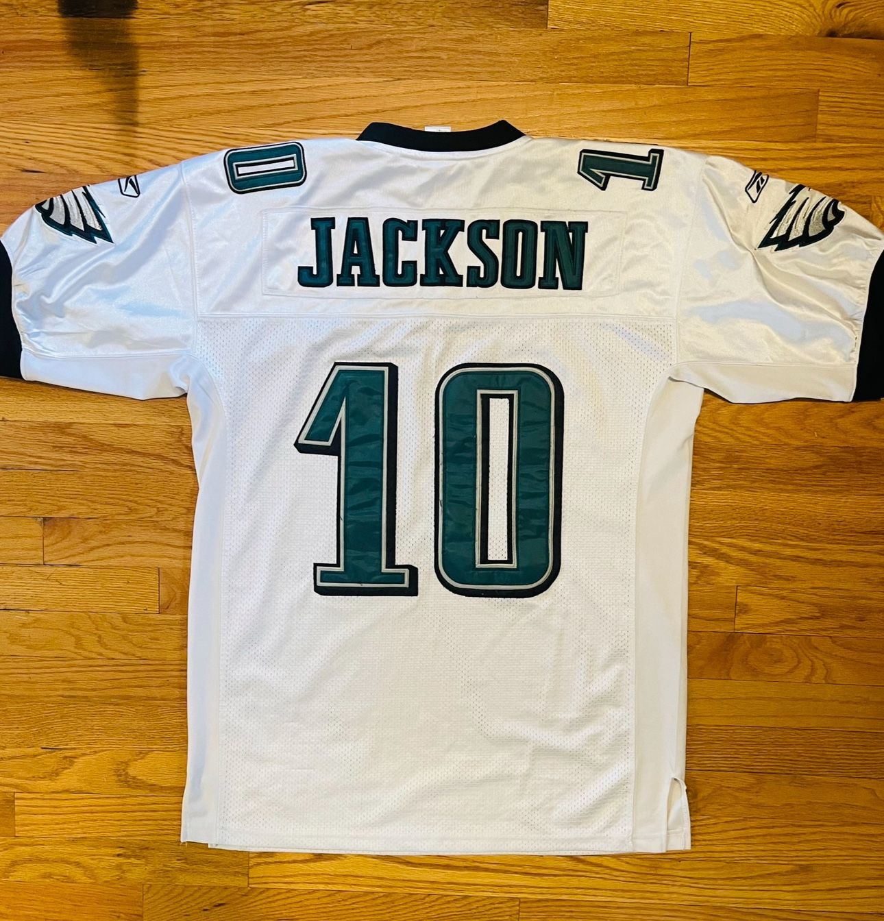 Reebok NFL DeSean Jackson Philadelphia Eagles Jersey White Stitched Mens Size 48