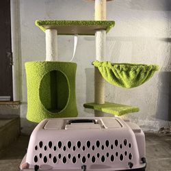 Cat Tower And Carrier 
