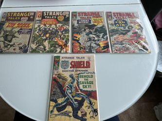 Strange Tales Marvel Comic Books # 149,140,,147,149,&165 Total 5 Books