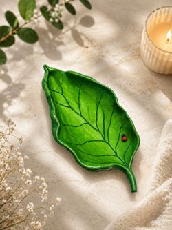 Handmade Leaf Trinket Dish 🌿
