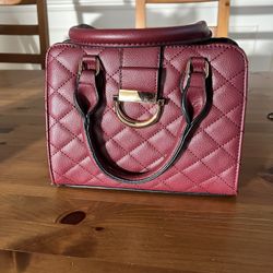 Red Quilt Pattern Purse