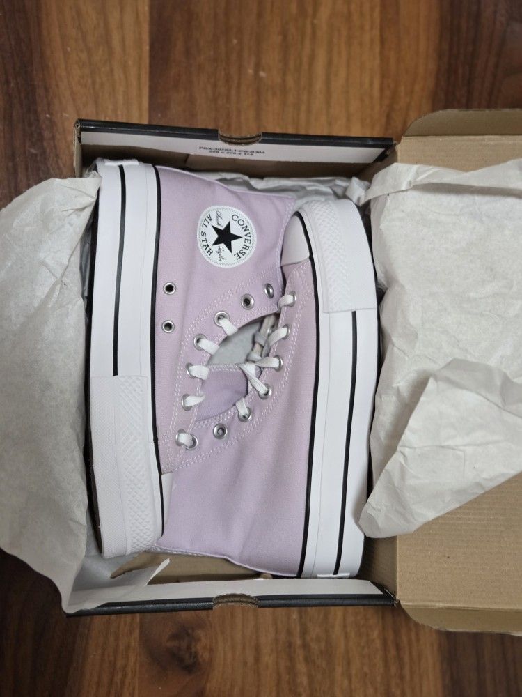 Converse Women's Sneaker, Pale Amethyst White Black, 7.5
