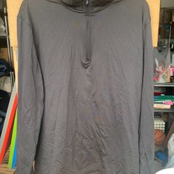 Apt 9 Polyester/Spandex Blend 3/4 Zip Sweatshirt Adult Large Black