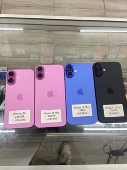 Pink iPhone 16 unlocked. Cash or $50 down w approval