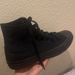 All Black High Top Converse