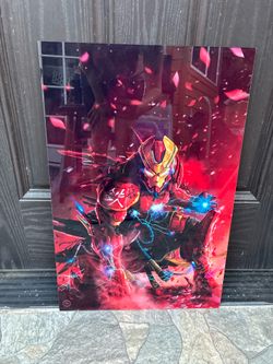 Marvel Avenger Super Hero Iron Man & Spider Man Ninja Gallery Panda Acrylic Wall Art Large Poster