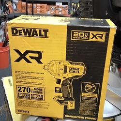 DEWALT BRUSHLESS XR 20V MAX * 1/2" MID - RANGE IMPACT WRENCH WITH HOG RING ANVIL (TOOL ONLY)