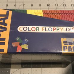 Brand new  rare found HI-VAL Color Floppy Disks - 50 pack, plastic membrane torn
