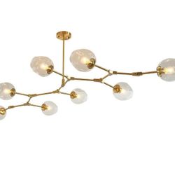 Sputnik Chandelier Mid Century Modern Nordic Pendant Light E27 Ceiling Light Gold Chandeliers Crystal (AB25)