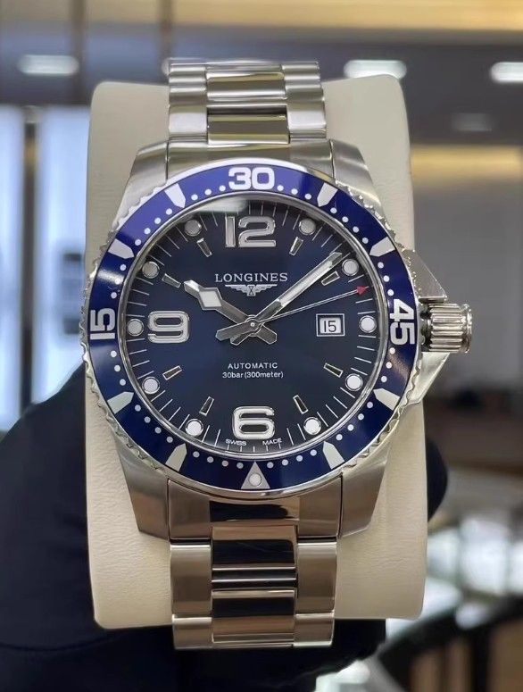 New Longines Men's Watch, Konkas 41mm Blue