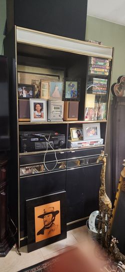 Set Of Two Entertainment Center/bar/shelves