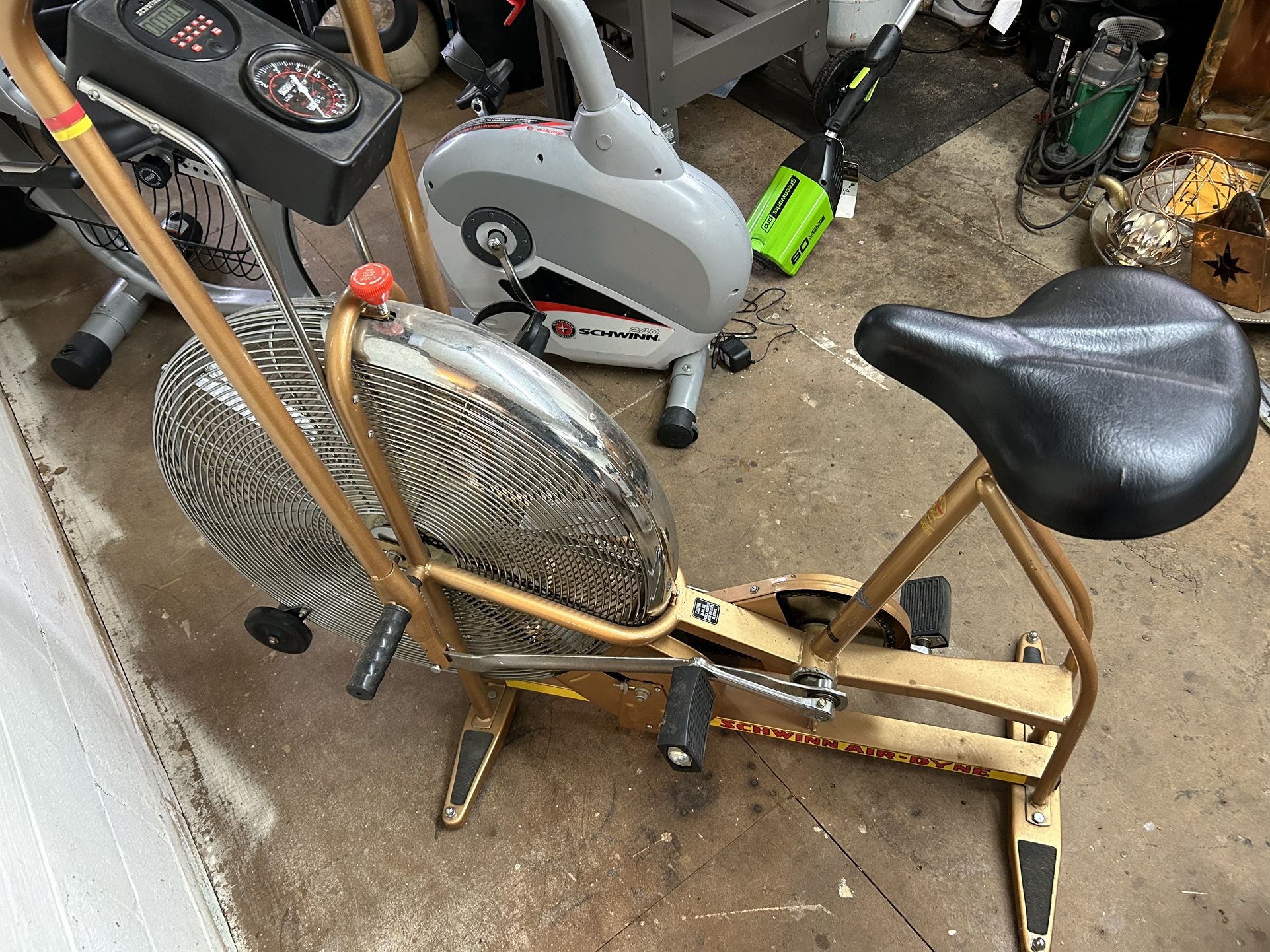 Vintage Schwinn AirDyne Exercise Bike Working Ergometer Speedometer/Timer