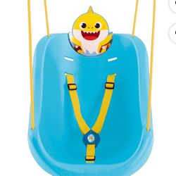 Baby Shark 2-in-1 Outdoor Swing by Delta Children – For Babies and Toddlers – Full Bucket Seat