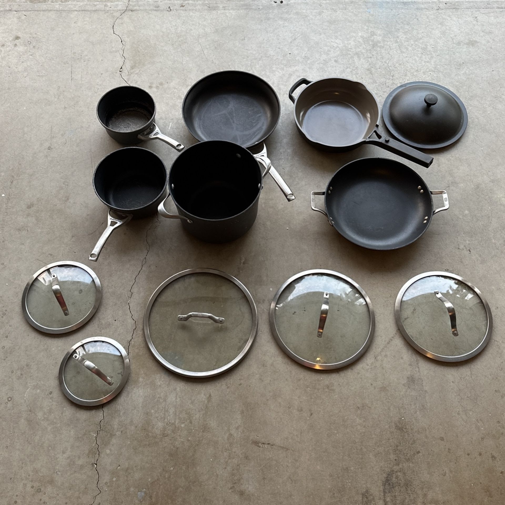 5 Calphalon Pots & Pans | 1 Caraway Pan
