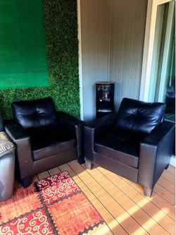 Black Armchairs Set of 2 - Gently Used, Still in Great Shape