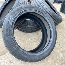 4 USED Hankook EV TIRES 255/45r19 for Tesla model Y  Foam tires in good condition 