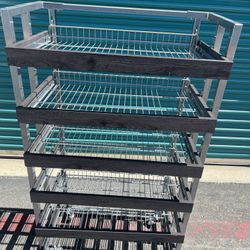 3 Wire Display Racks with adjustable shelves
