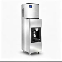 22.2 in. Commercial Ice Maker 650 lbs./24 H Freestanding Stainless Steel Ice Maker Full Size Cubes with 300 Ibs. Storage