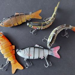 Lifelike Jointed Swimbait Fishing Lures 5pack Lot With Box 