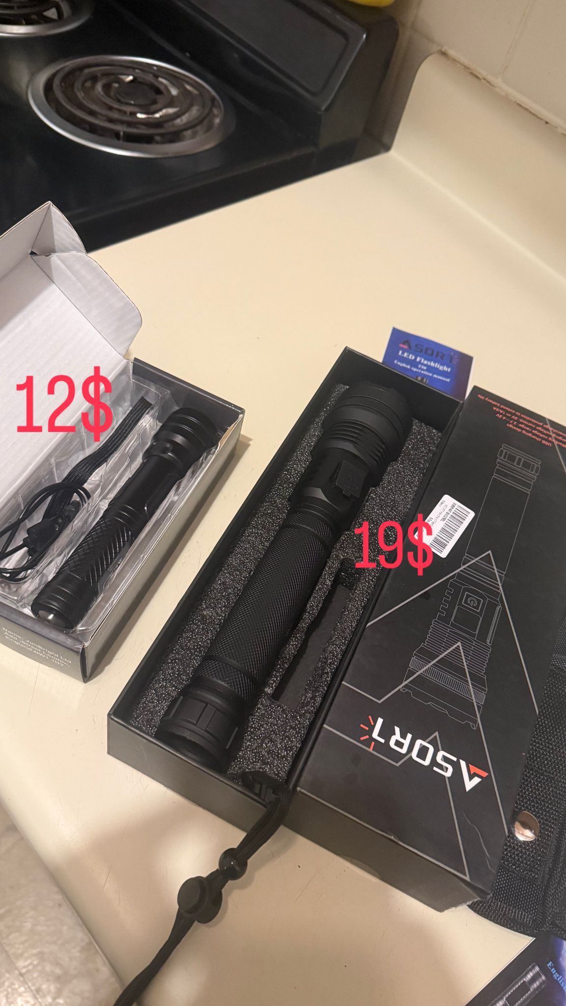 Rechargeable Flashlights High Lumens,990000 Lumen Handheld Powerful Flashlight,10 Modes Adjustable & IP67 Waterproof Tactical Flash Light for Home Out