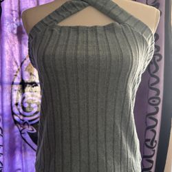 Light Blue Sleeveless Tank Top
